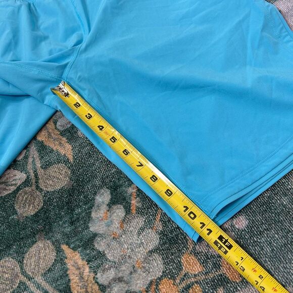 Lands End Women's 9" Board Shorts with Panty Blue Lined size 8 Bermuda Swim Long - Picture 10 of 16